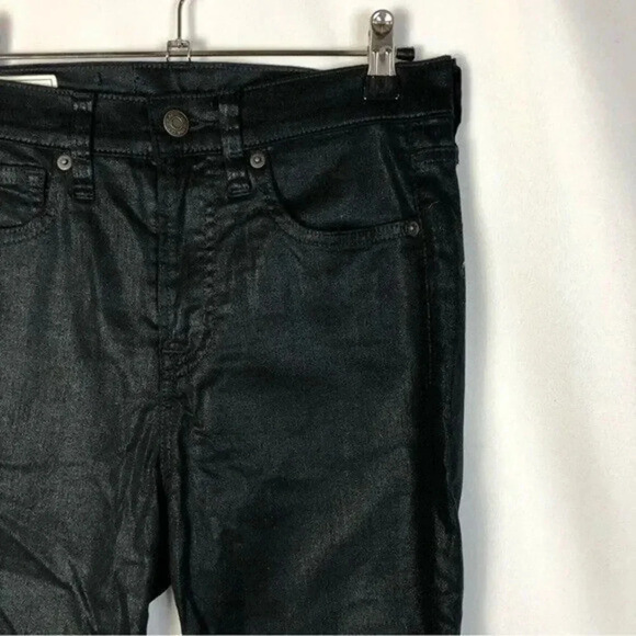 Gap True Skinny High Rise Black Coated Skinny Jeans 27 - Picture 4 of 4